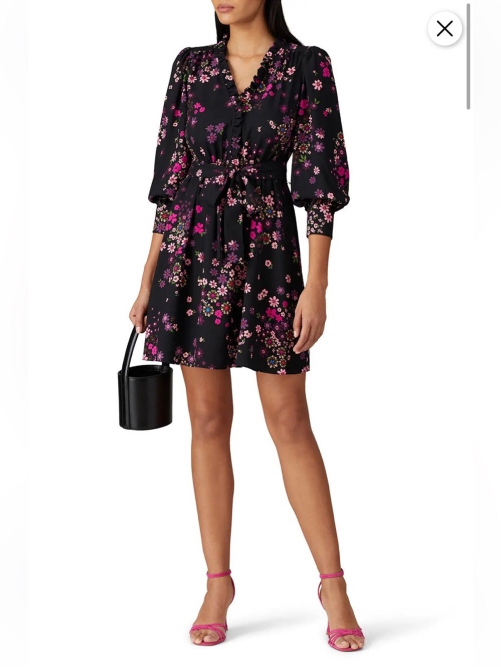 Kate Spade Bora Flora Fit and Flare Long Sleeve Dress Size 10